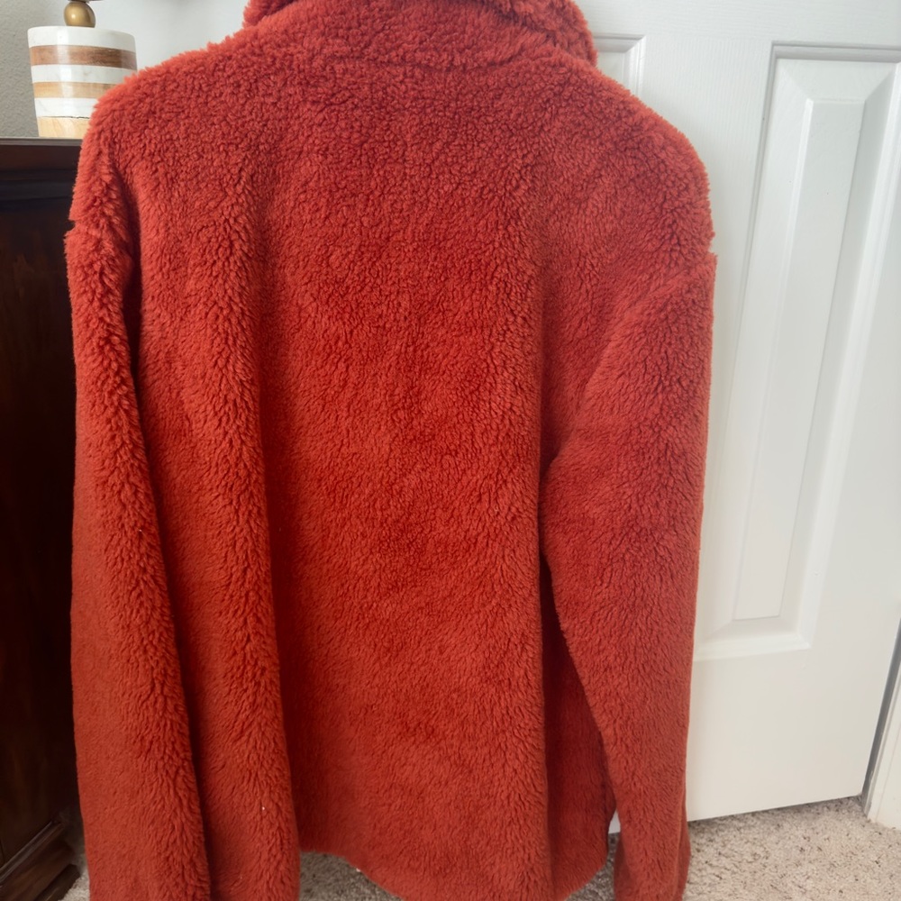 Topshop Rust Teddy Jacket - Picture 2 of 4